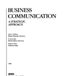 Business Communication A Strategic Aproach